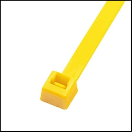 Evermark Cable Tie, 14 in L, Yellow, 50 lb Strength, 100 PK EM-14-50-4-C